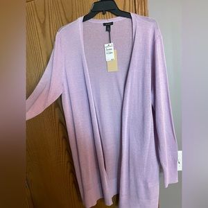 Plus size 2X halogen fine gauge cardigan